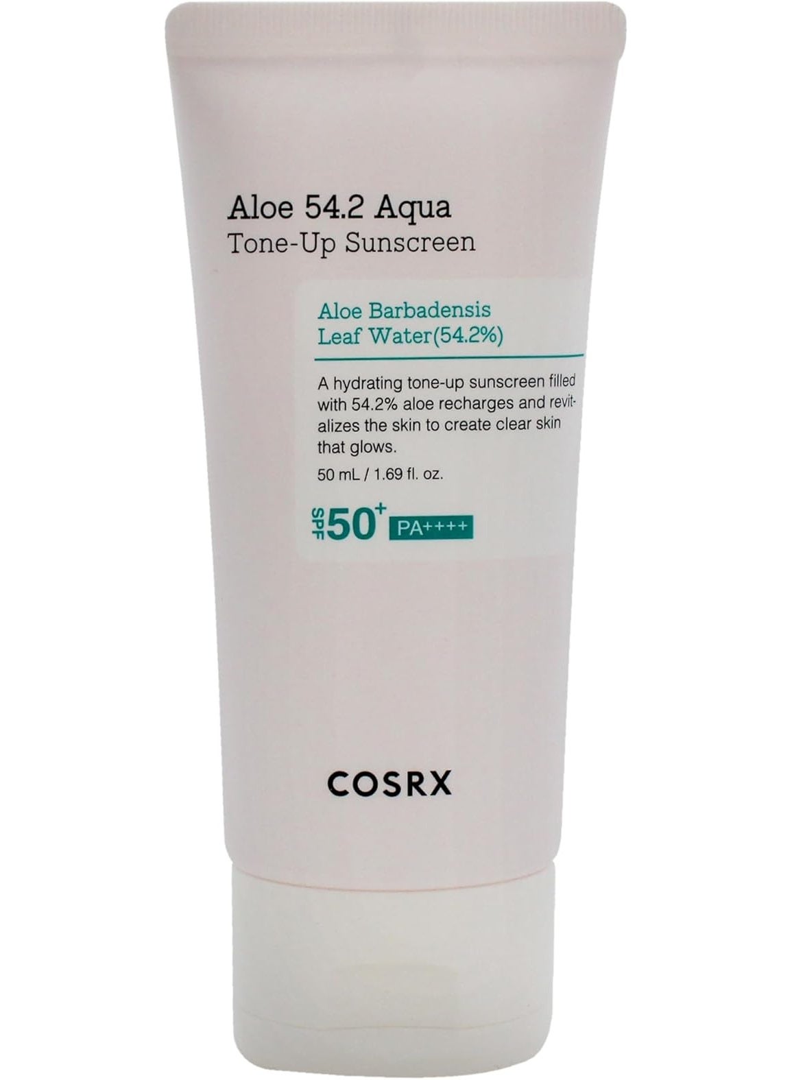 Aloe 54.2 Aqua Tone-Up Sunscreen SPF 50 Plus by Cosrx for Unisex - 1.69 oz Sunscreen