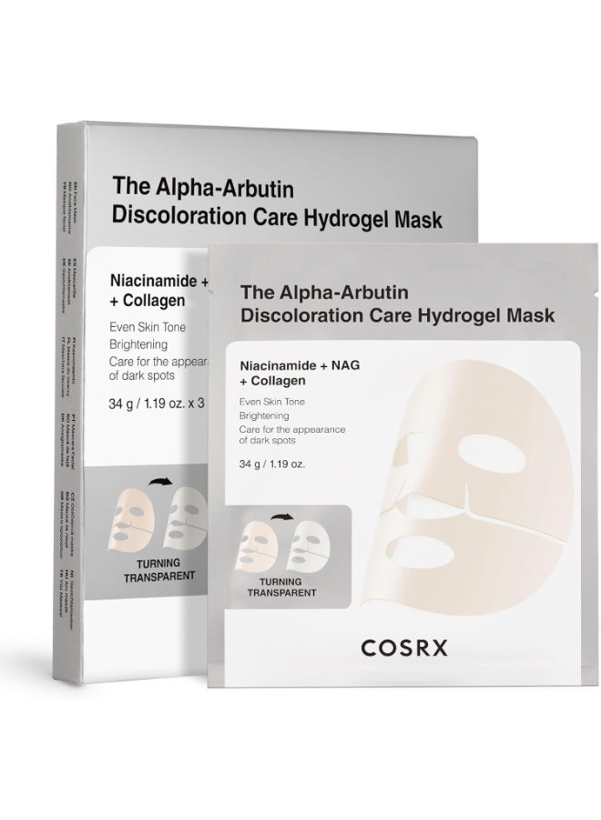 The Alpha-Arbutin Discoloration Care Hydrogel Face Masks - 3 EA Alpha-Arbutin