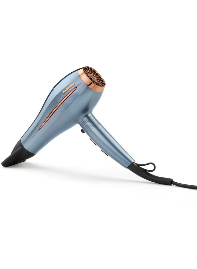 2200W DC Hair Dryer with Ionic Technology, Powerful Motor for Fast Drying, 1 Styling Nozzle, Frizz Control, Lightweight Design, Ideal for Thick and Curly Hair – D251PSDE Denim Blue - image 3