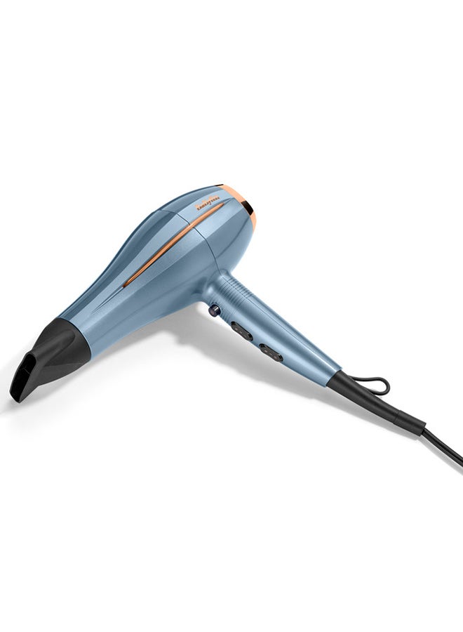 2200W DC Hair Dryer with Ionic Technology, Powerful Motor for Fast Drying, 1 Styling Nozzle, Frizz Control, Lightweight Design, Ideal for Thick and Curly Hair – D251PSDE Denim Blue - image 4