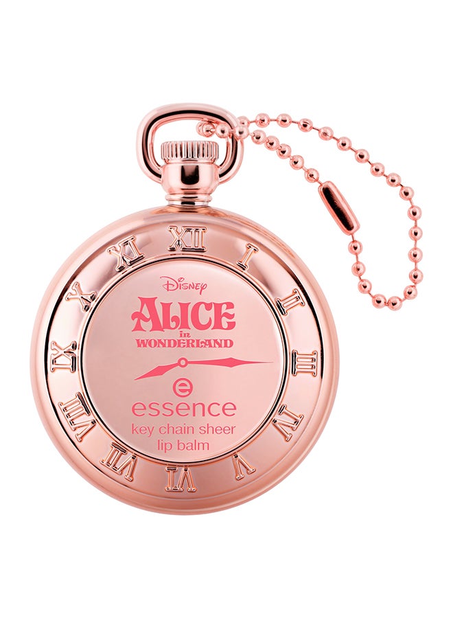 Disney Alice In Wonderland Key Chain Sheer Lip Balm 01 Late But Cute