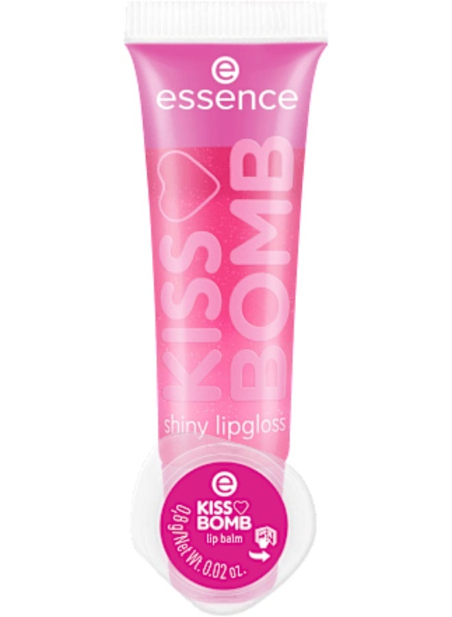 Kiss Bomb shiny lipgloss And lip balm 01 Strawberry Sweetie