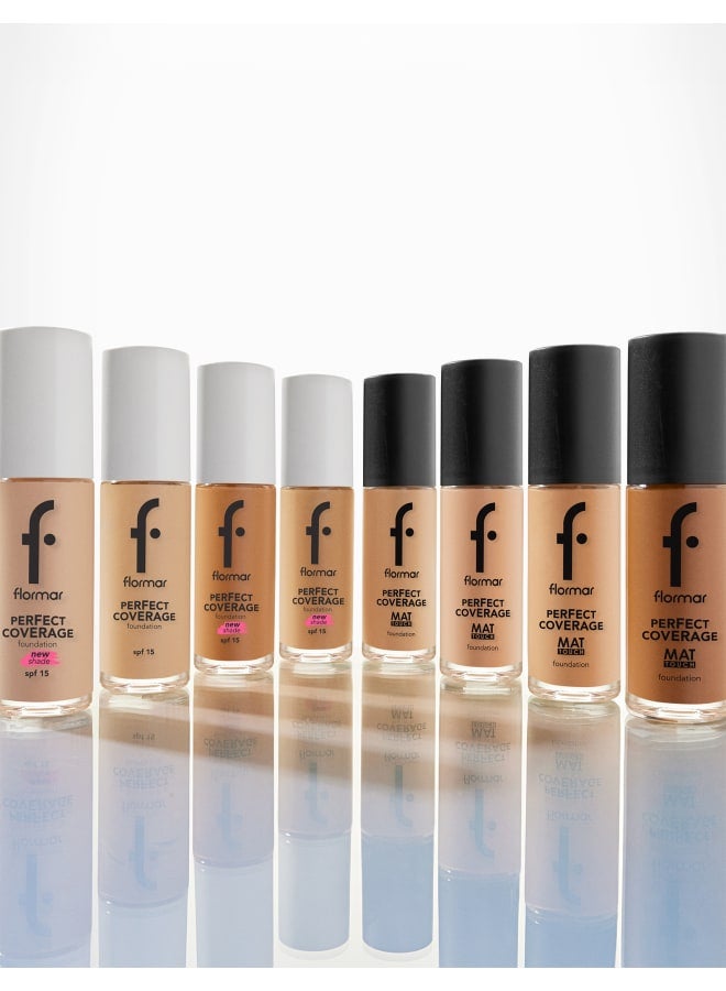 Perfect Coverage Mat Touch Foundation – 305 Golden Honey – Matte Finish Foundation, Shine Control, High Coverage Look, Smooth Skin Appearance 305-GOLDEN HNEY NP - image 10