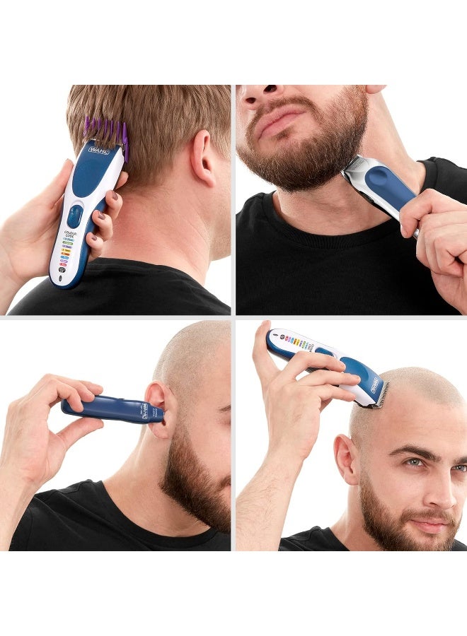 Colour Pro Cordless 3 in 1, Hair Clippers for Men, Family Haircutting Kit, Head Shaver, Men's Hair Clippers with Beard Trimmer, Nose Trimmer, Personal Trimmers, Grooming Kit - 3025266 Blue & White - image 5