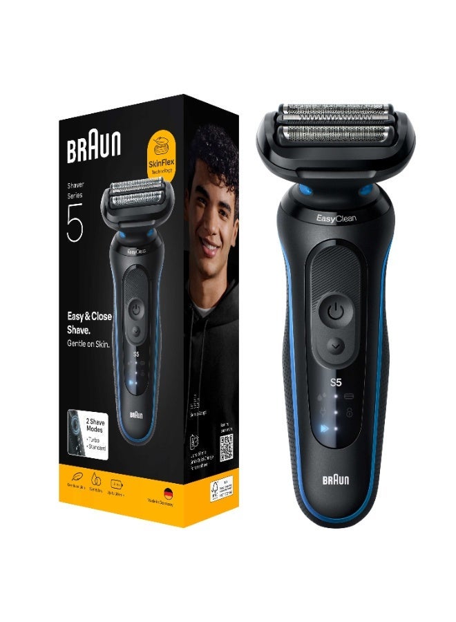 Braun Series 5  SkinFlex Technology, Wet & Dry Electric Shaver - Shaver 52-B1000s