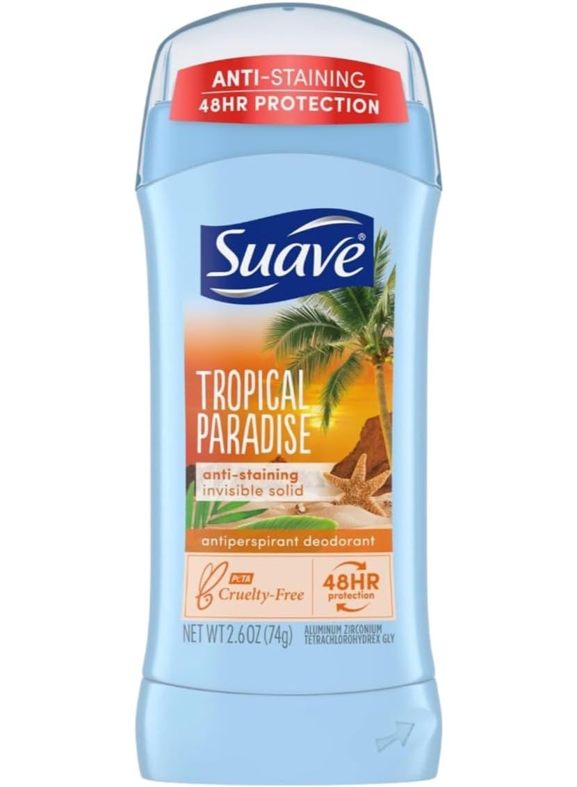 24 Hour Protection Invisible Solid Anti-Perspirant Deodorant, Tropical Paradise 74 g