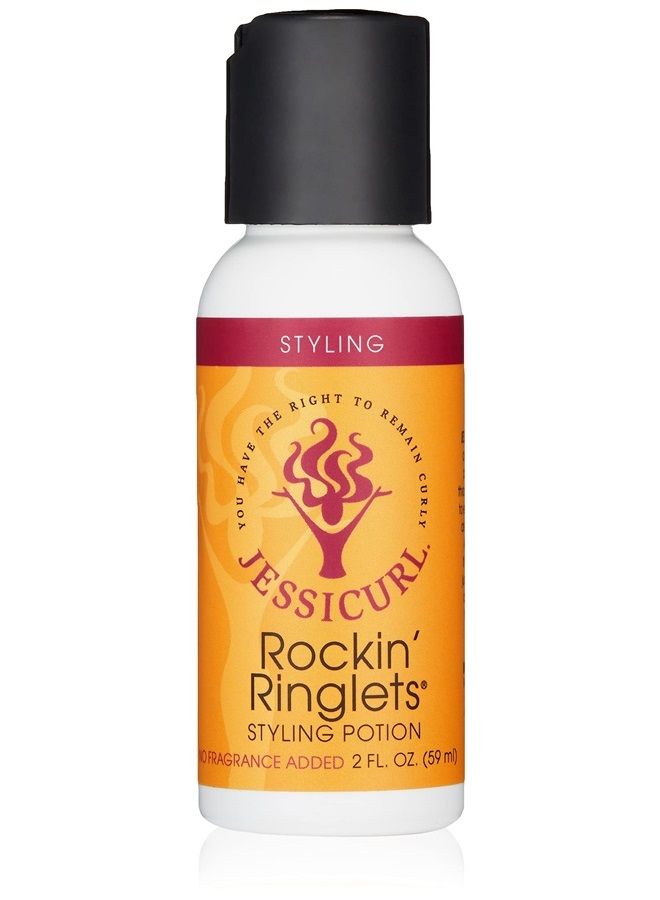 , Rockin' Ringlets Styling Potion, No Fragrance Added, 2 Fl oz. Curl Enhancer with Flaxseed Extract, Curl Defining Styler for Curly Hair and Frizz Control