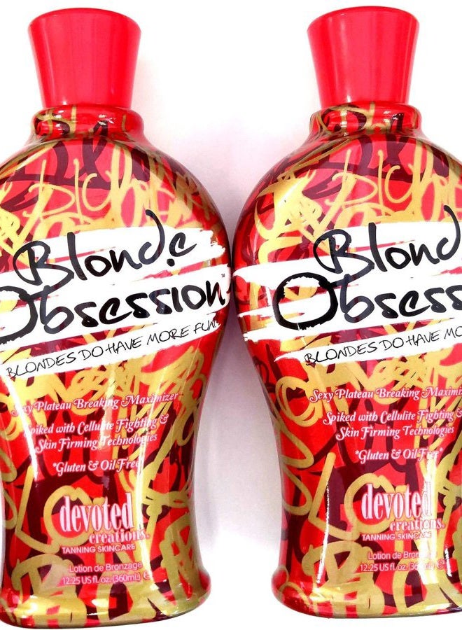 Lot of 2 Devoted Creations Blonde Obsession Indoor Tanning Lotion Bronzer 12.25 Fl Oz