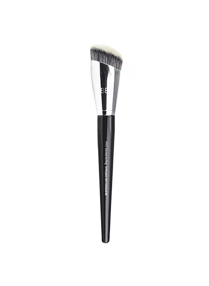 PRO Slanted Buffing Makeup Brush #88 - Round Angled Liquid Cream Foundation Sculpting Contour Beauty Makeup Brush Beauty Tools