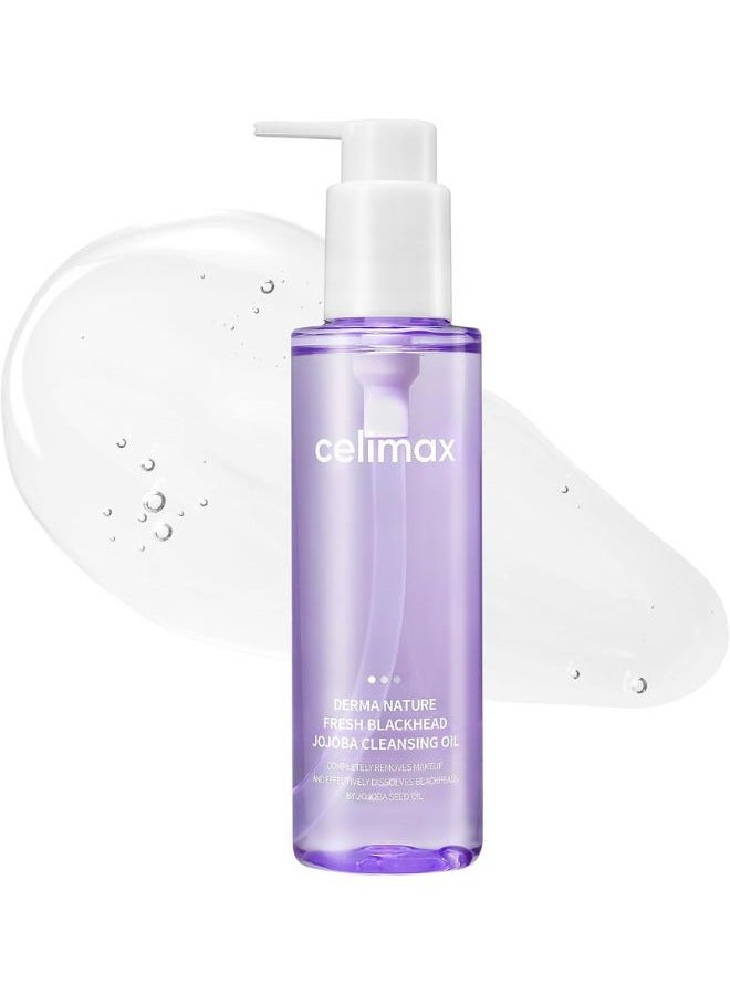 Derma Nature Fresh Blackhead Jojoba Cleansing Oil 150ml, Light & Non-Greasy Daily Makeup Remover, Facial Cleanser, Clogged Pore & Blackheads Removal