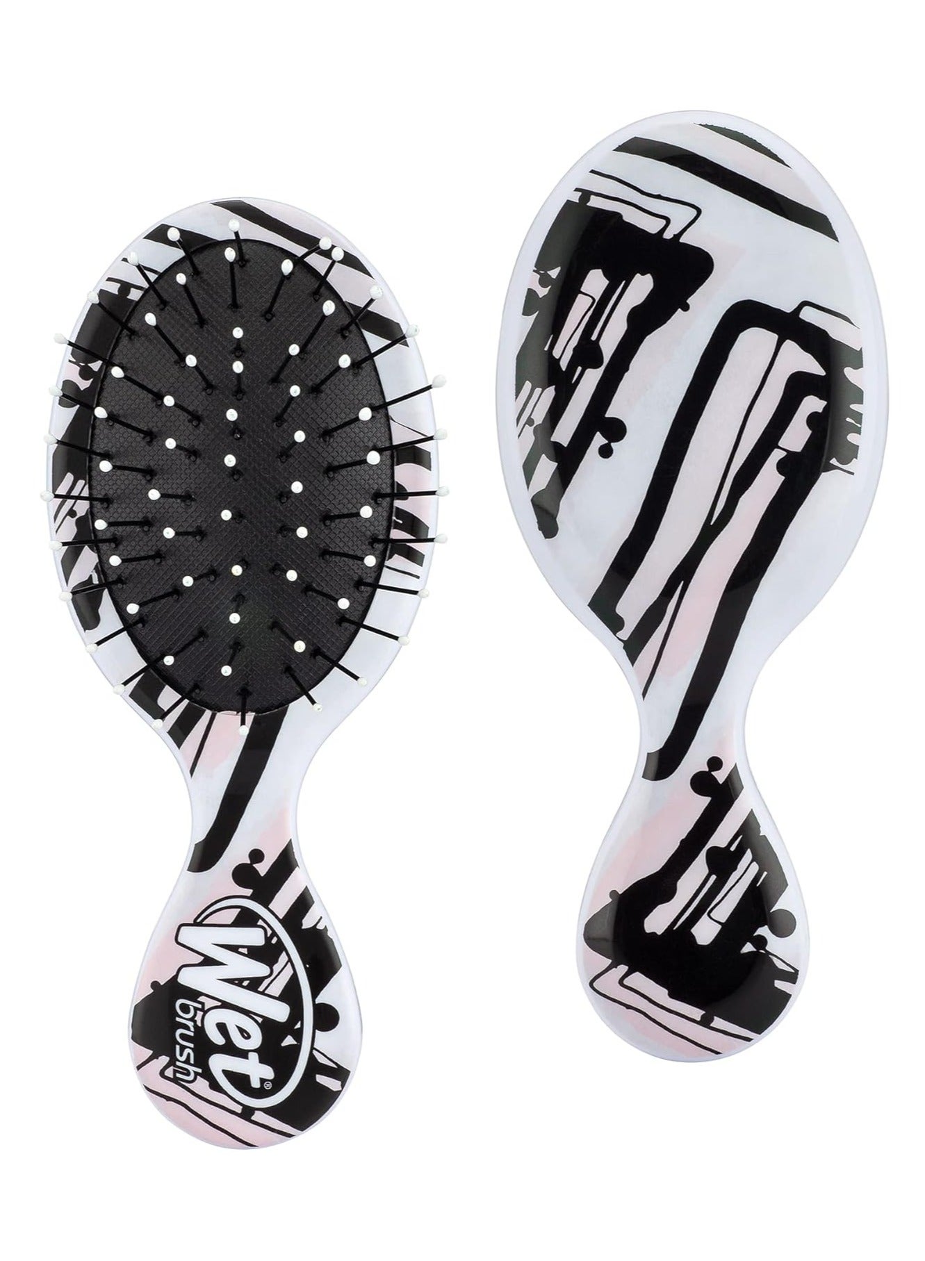Wet Brush Squirt Detangling Hair Brush, Pink Lines (Watercolor Motif) - Mini Detangler Comb with Ultra-Soft IntelliFlex Bristles Glide Through Tangles with Ease - Pain-Free Hair Accessories