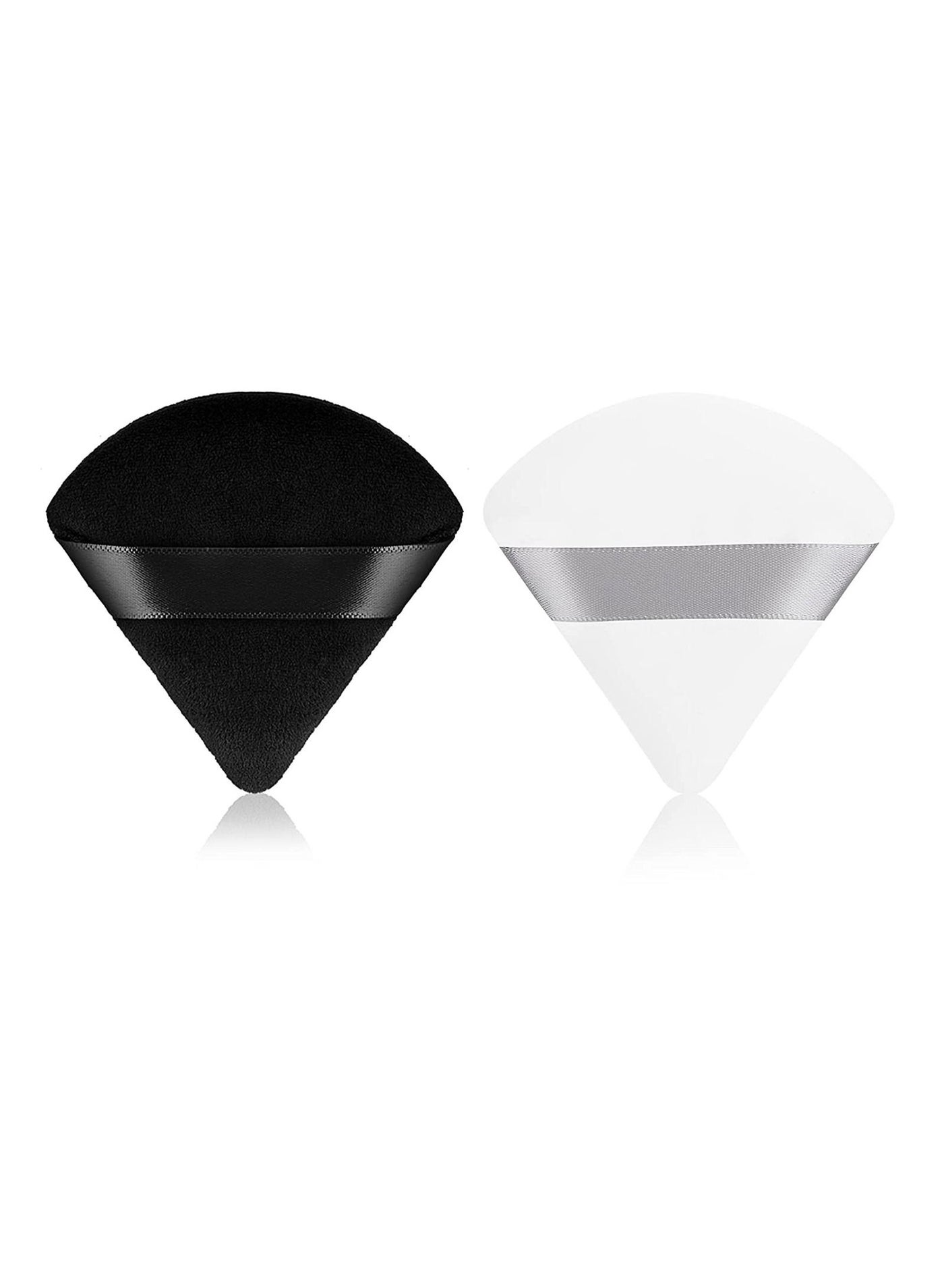 2 PCS Triangle Powder Puffs Face Cosmetic  Washable Reusable Soft Sponge