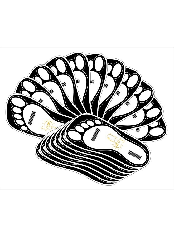 120 Pairs(240 Feets) Disposable Black Tanning Feet Pads Sunless Airbrush Spray Tent Protect Foot Shaped Spray Tan Sandals