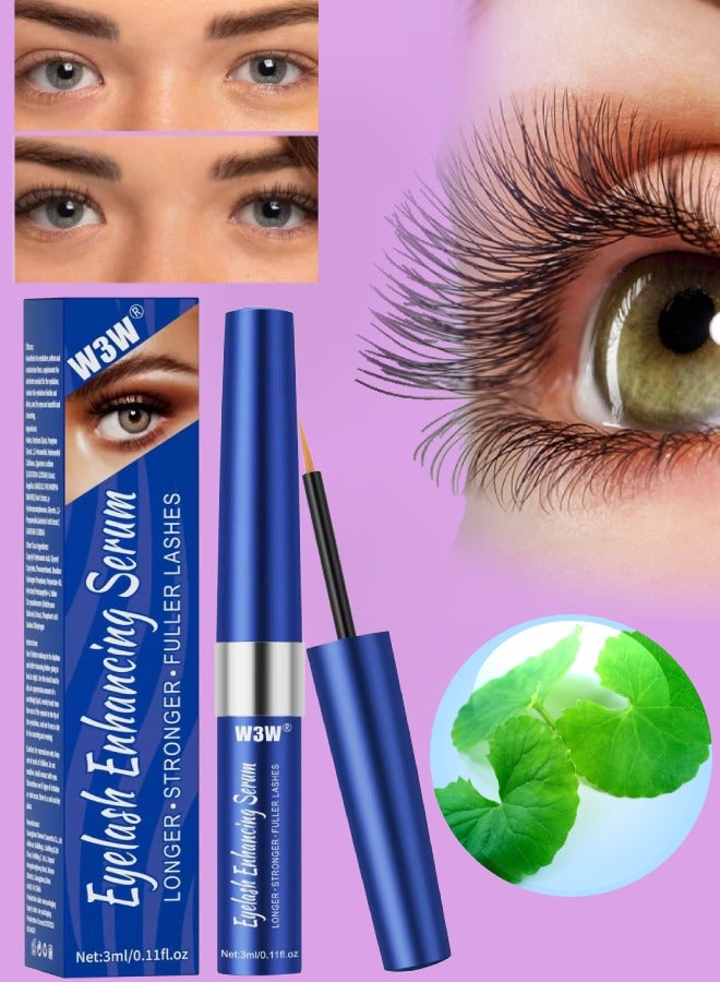 Eyelash Enhancing Serum Gentle Nourishing Lash Serum Enhancing Eyelash Serum for Longer Natural Thicker Fuller Stronger Lashes No Irritating Lash Growth Serum 3ml