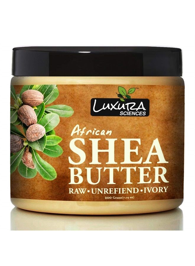 African Raw Shea Butter Unrefined Organic Ivory for Skin and Body.(200 Gms) Body Mositurizer|| Anti-ageing|| Stretch Marks||SunScreen||Lip Cream winter special.