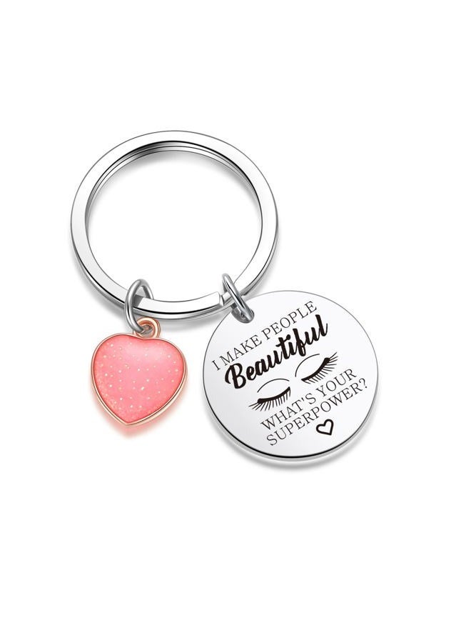 Lashes Keychain Lashes Girl Gift Eyelashes Artist Keychain Beautician Gift Makeup Lover Gift, Lashes Keychain, Standard