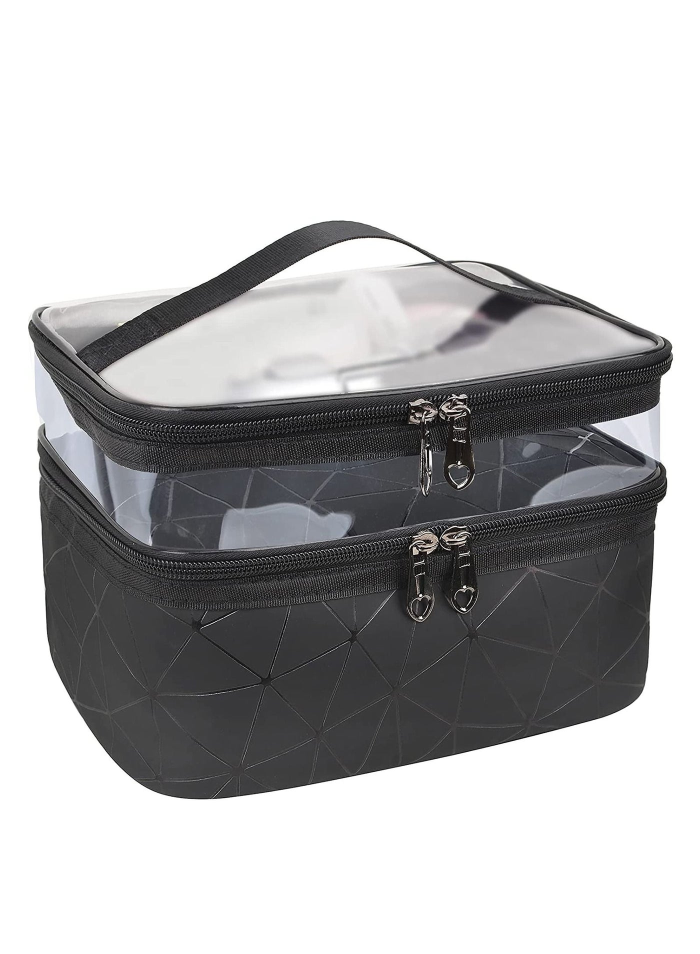 Cosmetic bag Double Layer Travel Makeup Bags For Women, Waterproof Portable Cosmetic Cases Make up Organizer for Makeup, Cosmetics Tools