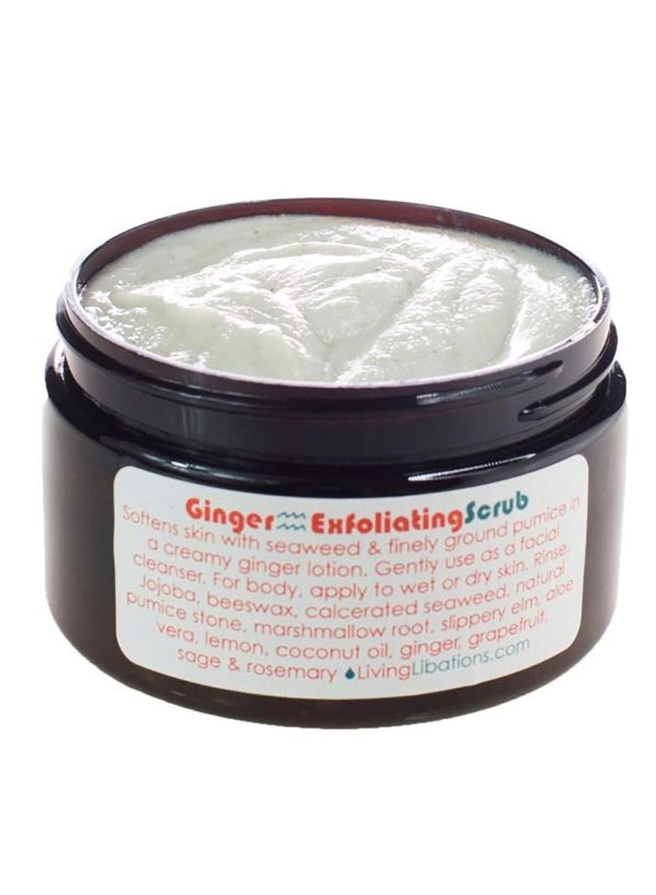 Living Libations - Natural Ginger Body Scrub | Natural, Plant-Based, Clean Beauty (4 oz | 120 ml)
