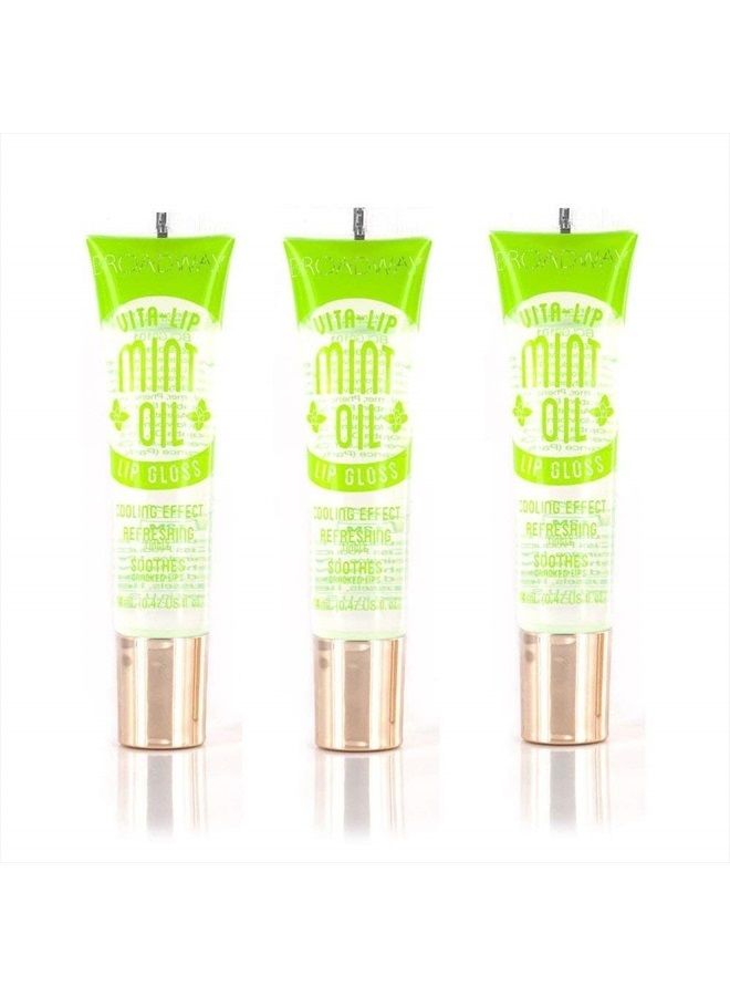 Vita-Lip Clear Lip Gloss 0.47oz/14ml (BCLG0101- Mint Oil),Pack of 3