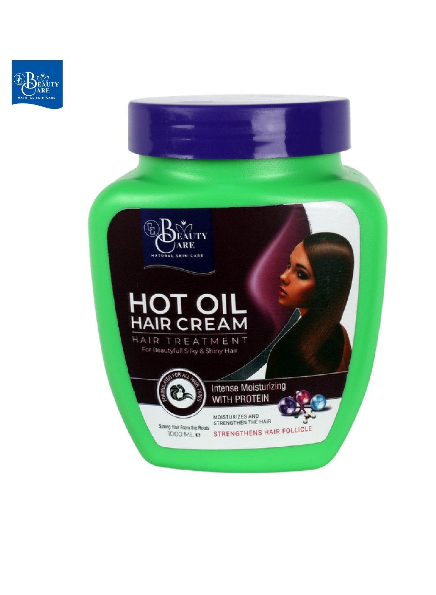 GC Beauty Care Hot Oil Hair Cream – Protein (1000ml) Intense Moisturizing & Strengthening  – Fortifies Hair Follicles with Protein