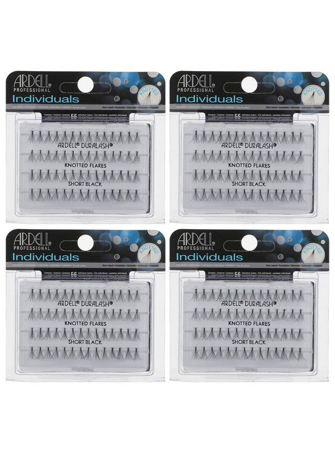 Ardell DIY Lash Clusters Individual Lashes - Short Black, Cluster Eyelash Extensions, Eyelash Clusters, Lash Extension for a Natural, Customizable Look, 4 Pack