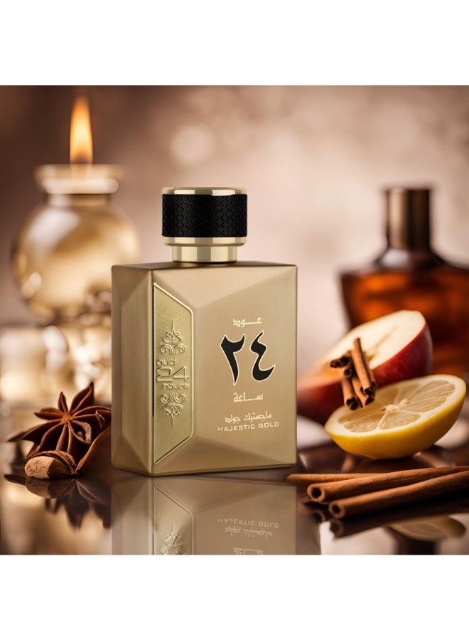 Oud 24 Hours Majestic Gold Eau De Parfum For Unisex 100 Ml - image 4