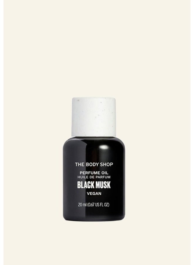 Black Musk Perfume Oil – Deep Dark Sensual Fragrance with Pink Pepper, Ylang-Ylang, Vanilla & Cruelty-Free Musk, Vegan, Recyclable Bottle, 20ml