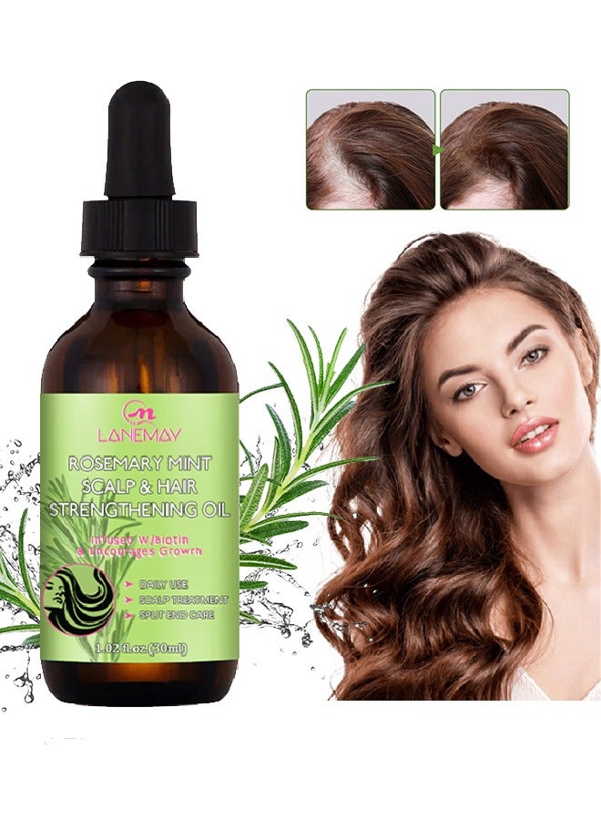 Rosemary Mint Scalp  & Hair Strengthening Oil, Encourages Growth 30ml
