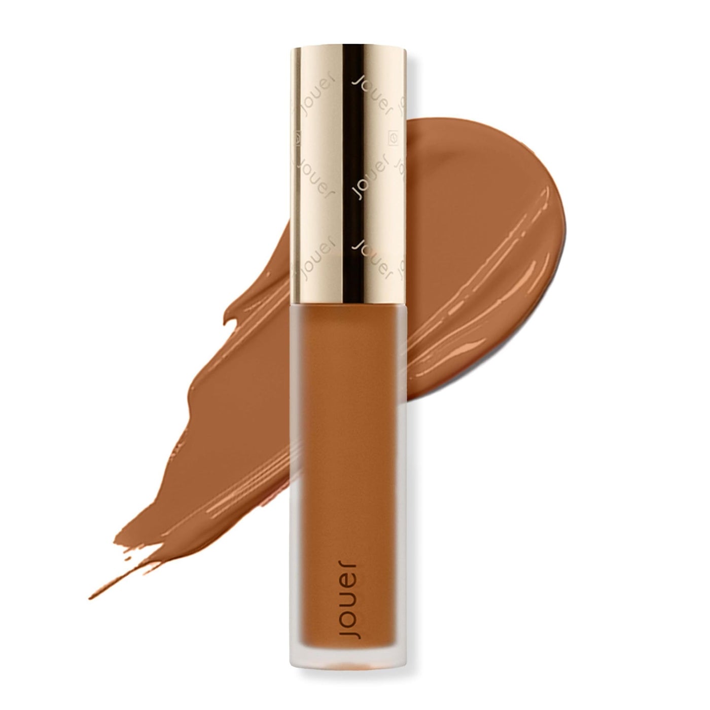 Jouer Essential High Coverage Liquid Concealer - Brightening Concealer - Color Corrector for Under Eye Dark Circles, Spot Coverage, and Eye Primer - Soft Matte Finish, Amber