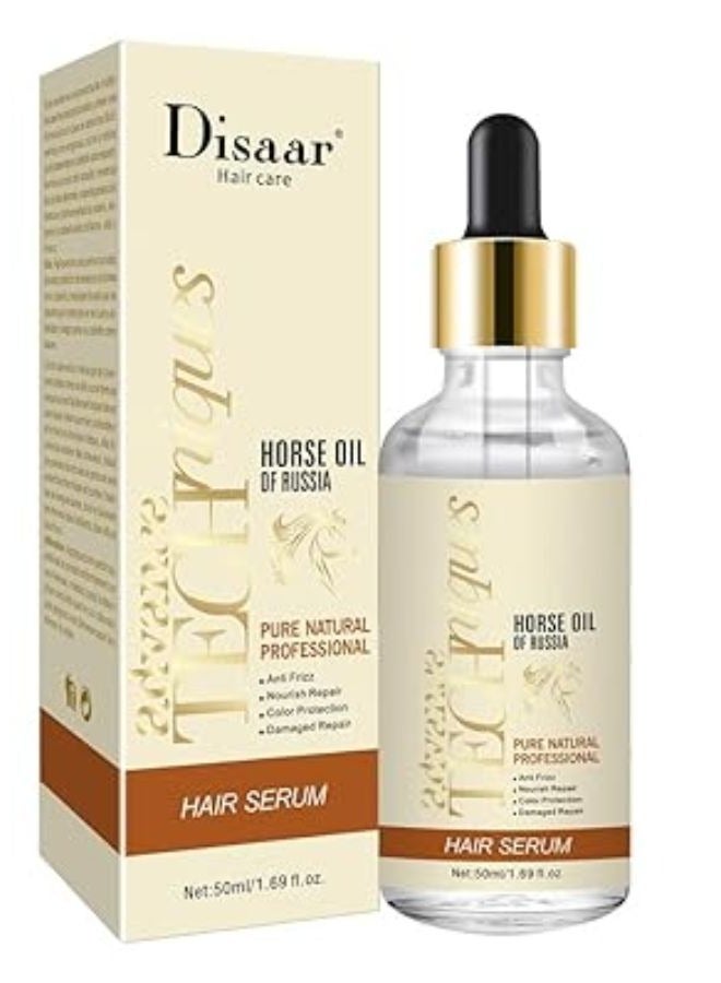 Hair Serum Anti Frizz Nourish Damaged Repair Color Protection Pure Natural Professional Advance Techniques Care  Horse Oil Of Russia 50ml