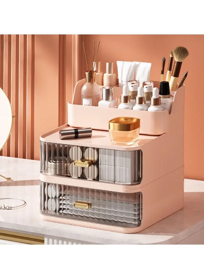 Makeup Organizer With Drawers,Cosmetic Display Cases, Vanity Holder For Lipstick,Brushes,lotions Eyeshadow and Facial Mask