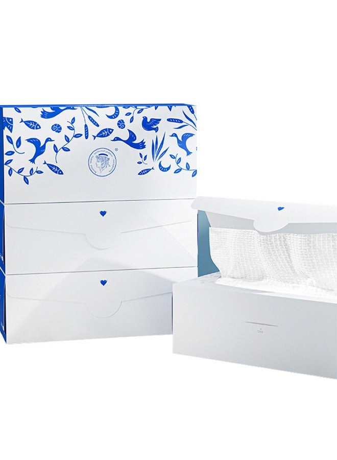 Face Towel in Thickened Box Ultra Soft Cotton Tissue Wet and Dry Use 60 Ct 1 Pack