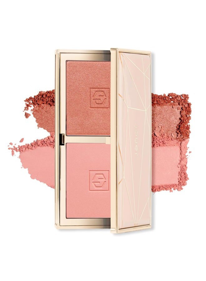 Blush Bouquet Duo 2 Shade Blush Palette High Pigment Powder Natural Flush Beauty Cosmetics Vitamin E Talc-Free Paraben, Gluten & Cruelty Free