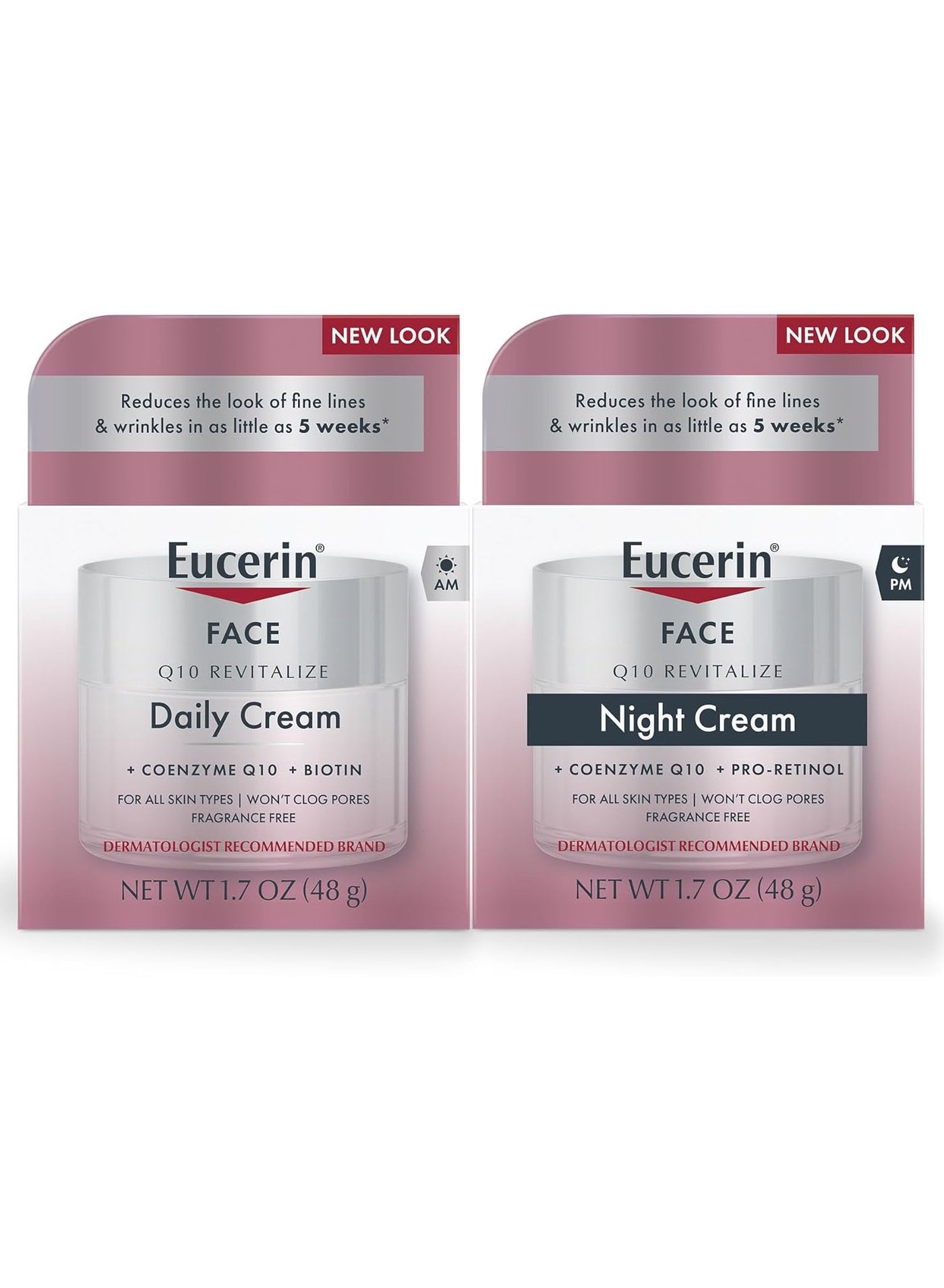 (Pack of 2) Q10 Revitalize, Daily Cream and Night Cream, 2x1.7 oz