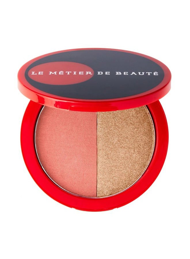 MĒTIER Blush Highlighter Duo for a Radiant Glow, Magnetic Compact (Casablanca)