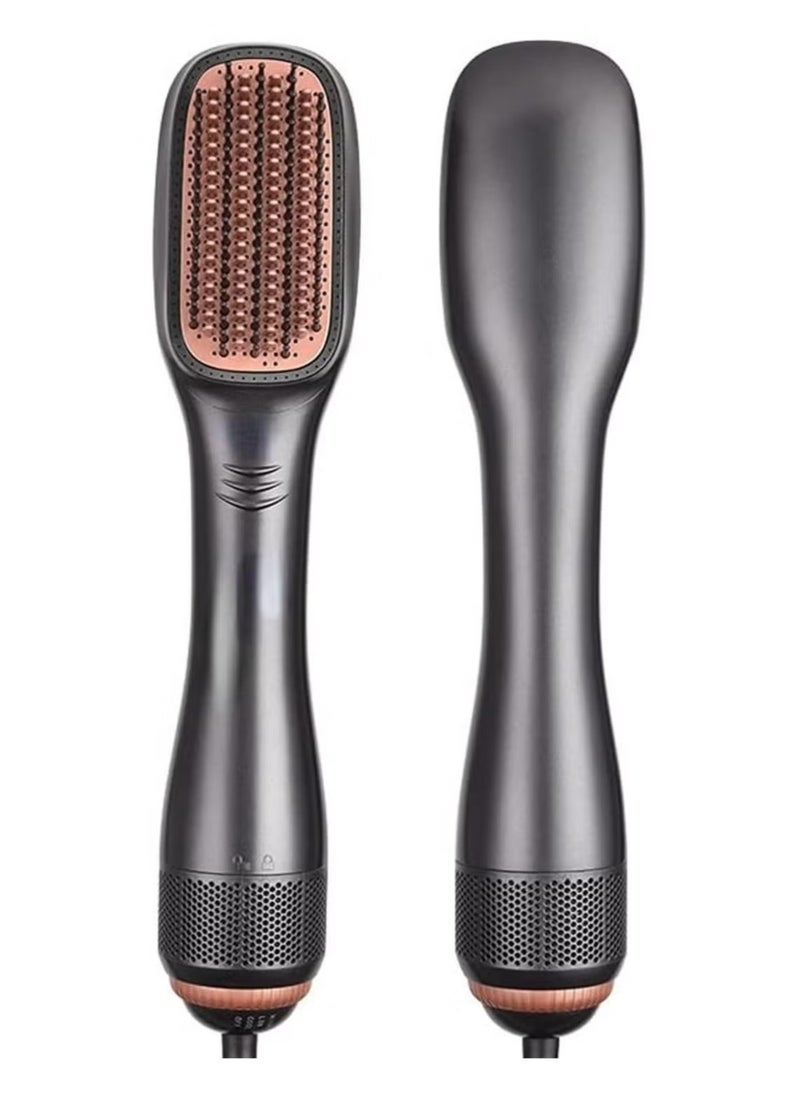 2-in-1 Ionic Hair Dryer and Styling Brush for Fast Drying and Smoothing | Detangling Side Combs, Multiple Heat Settings & Cool Shot | Frizz Control, Volume Boost, Hot Air Brush for Straightening, Curling, Styling | Lightweight Blow Dryer Brush