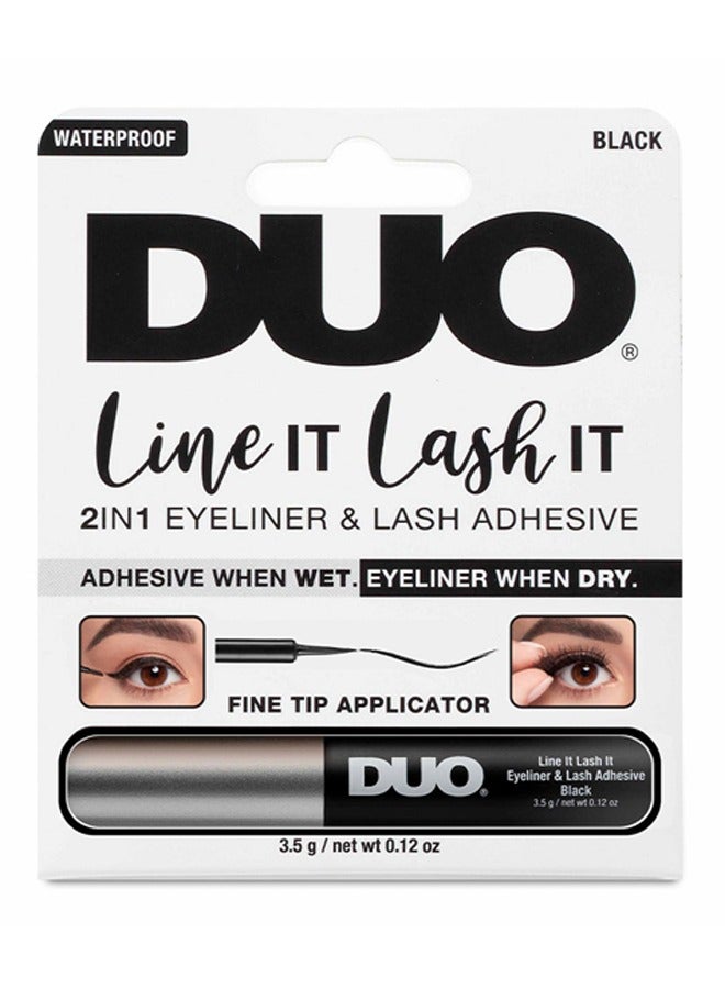 Duo Line It Lash It Adhesive Eyeliner – 3.5g, Long-Lasting Lash Glue and Liner