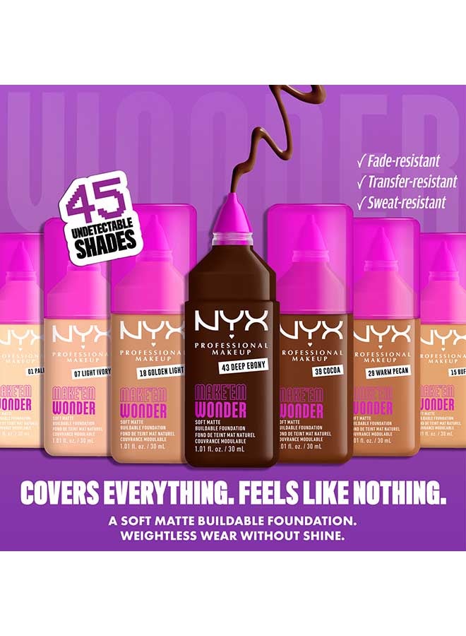 Make 'EM Wonder, 24H Soft Matte Foundation, Undetectable  Finish, True Beige - image 10