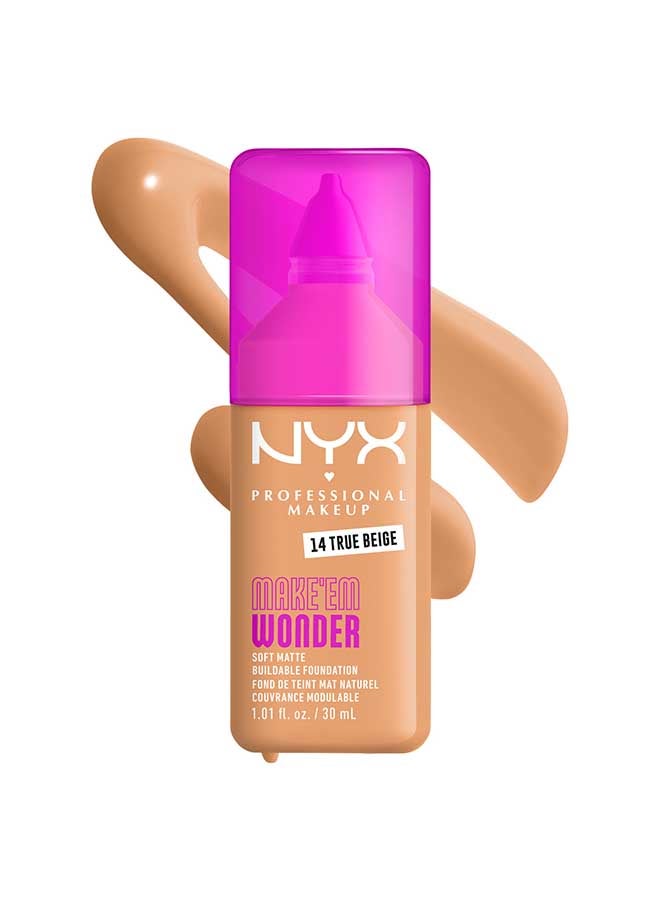 Make 'EM Wonder, 24H Soft Matte Foundation, Undetectable  Finish, True Beige - image 2