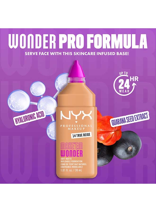 Make 'EM Wonder, 24H Soft Matte Foundation, Undetectable  Finish, True Beige - image 6