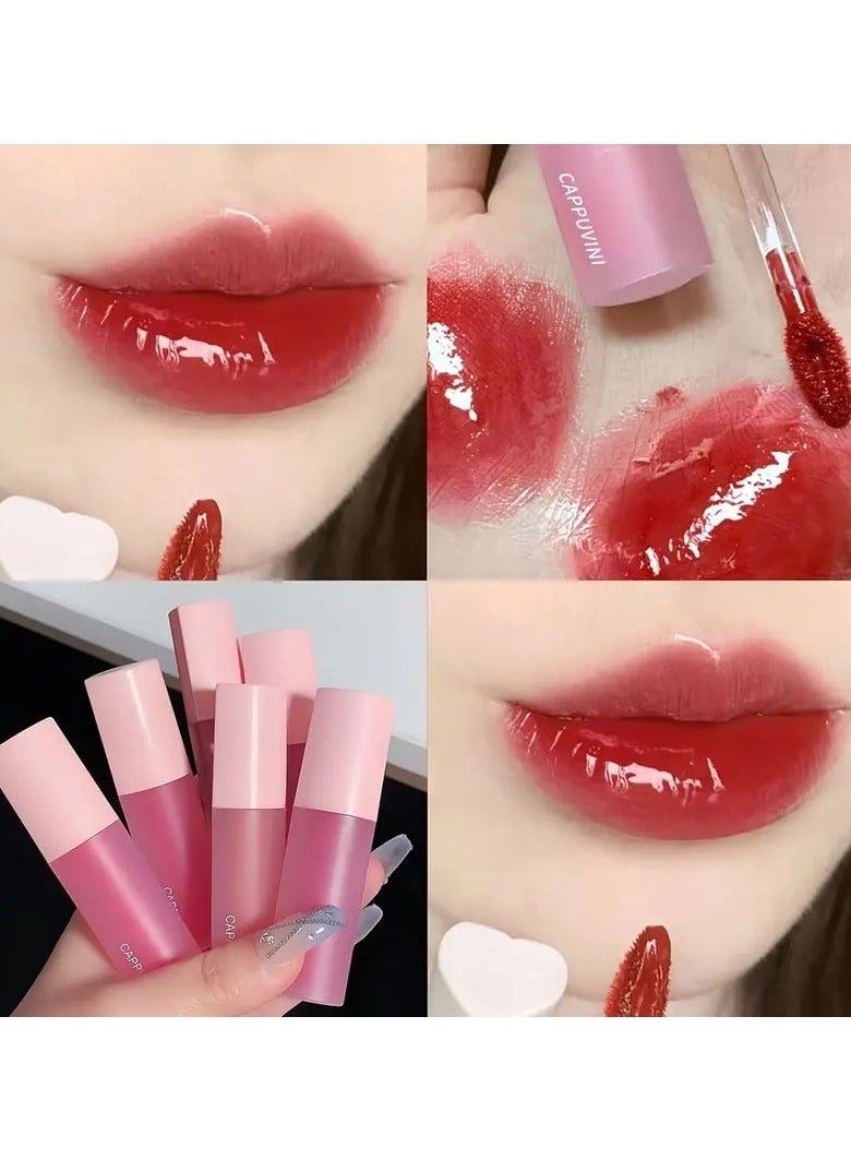 1 PC High-Value Lipstick and Lip Gloss Set - Pink, Love, Honey, Milk, Tea - Plumping and Moisturizing Lip Glaze COLOR 01