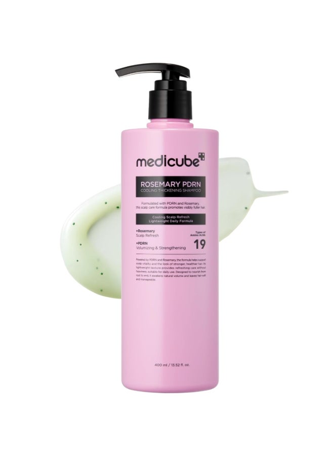 Medicube Rosemary PDRN Clarifying Thickening Shampoo Cooling Clarifying Thinning Weak Flaky Hair Amino Acid 400ml
