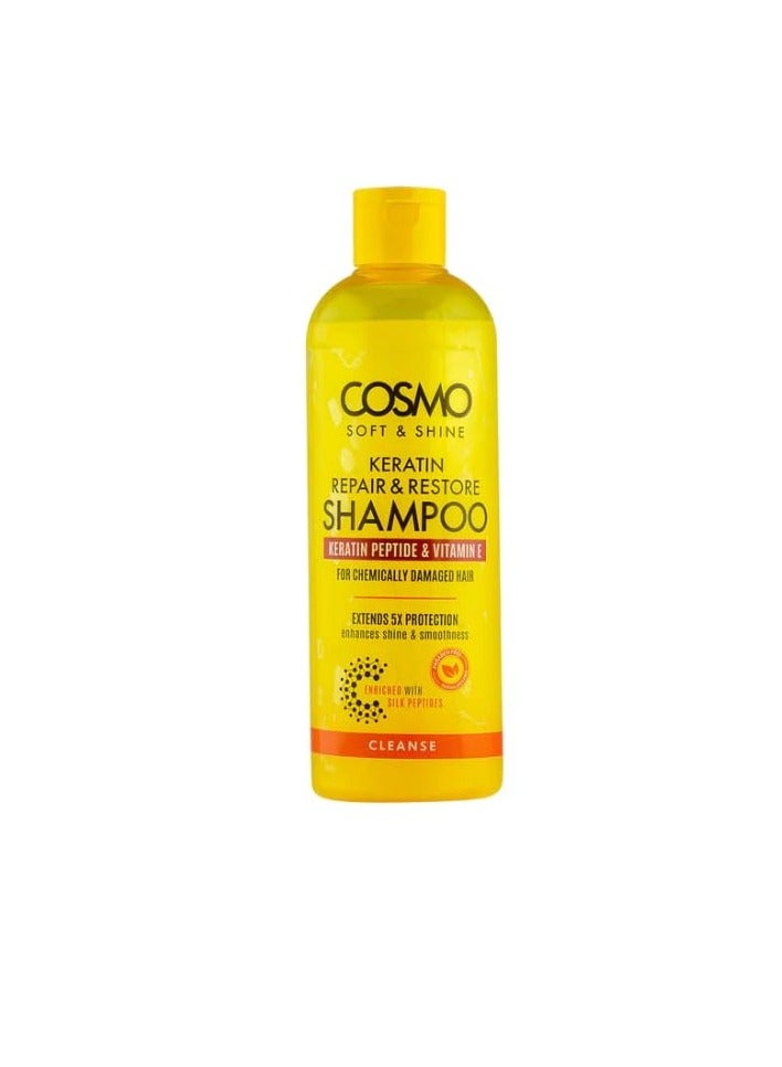 Cosmo Soft & Shine Keratin Repair & Restore Shampoo 480ml