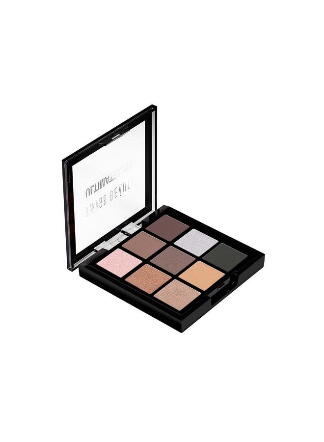 Swiss Beauty Ultimate 9 Pigmented Colors Eyeshadow Palette Long Wearing And Easily Blendable Eye Makeup Palette Matte, Shimmery And Metallic Finish - Multicolor-05, 6G