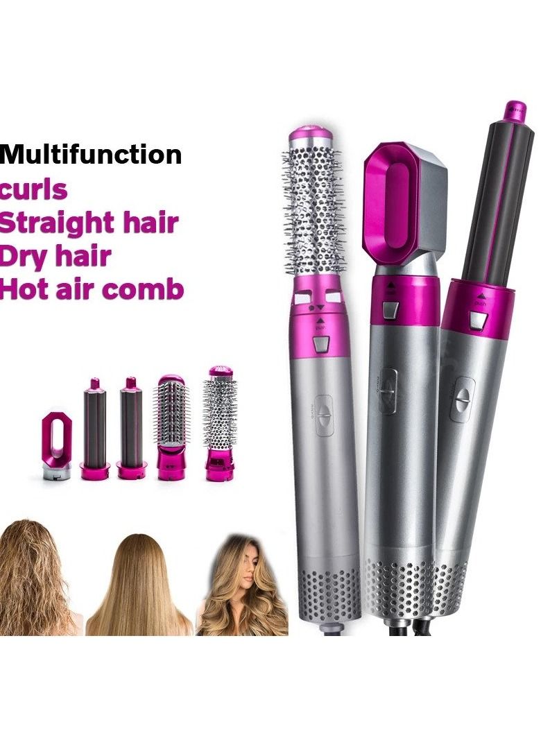 Hair Dryer 5 in 1 Hair Blower Brush Hair Curler, Hair Curler, Electric Hair Dryer, Rotating Hot Air Brush for All Hairstyles