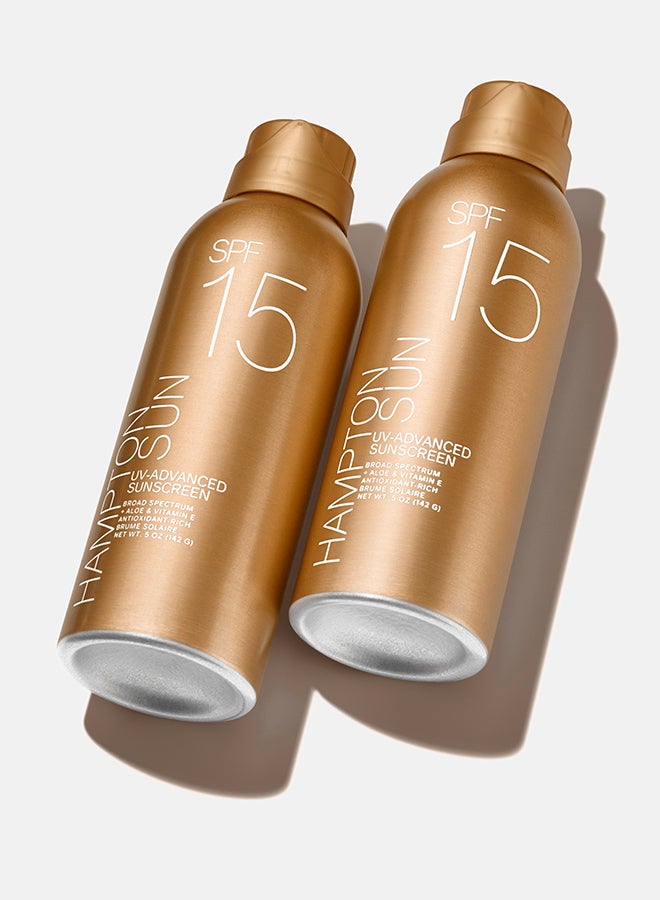 SPF 15 UV-Advanced Sunscreen Mist 5 oz. | Continuous Spray Broad Spectrum UVA UVB Body Sunscreen | Lightweight Water-Resistant Sun Protection Mist for Face & Body | Easy-Apply Everyday SPF Spray - image 2