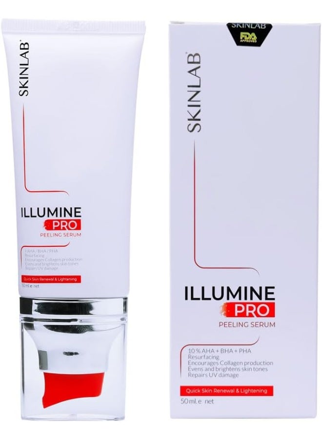 SKINLAB ILLUMINE PRO Serum| Face Peeling Solution| Glycerin, Vitamin B3, Aloe Vera| 50ml