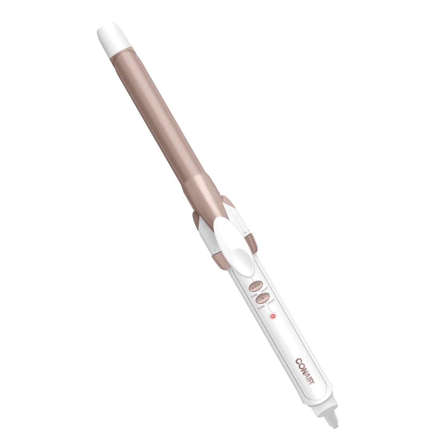 Conair Double Ceramic Â¾-Inch Curling Iron, Â¾-Inch Barrel Creates Tight Curls, Hair Curler for Use on Short, Medium, & Long Hair, White/Rose Gold