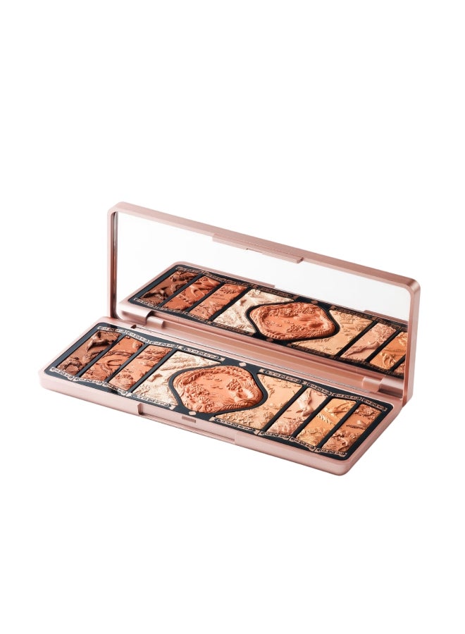 Floral Engraving Pheonix Makeup Palette | H02 Retro Brown | 12.8 grams - image 2