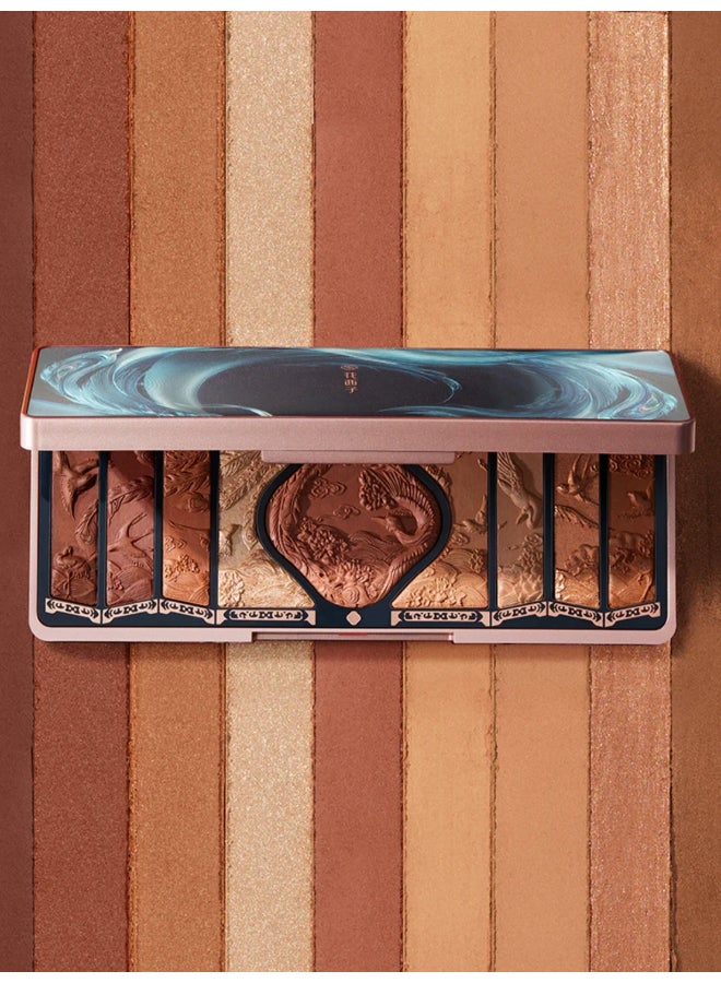 Floral Engraving Pheonix Makeup Palette | H02 Retro Brown | 12.8 grams - image 3